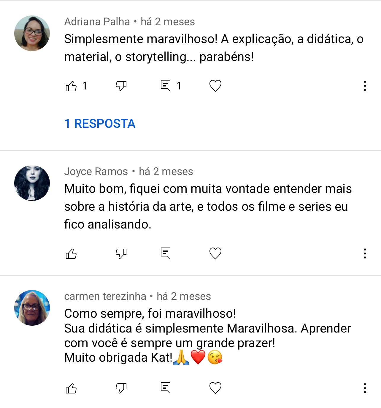 depoimento de aluno