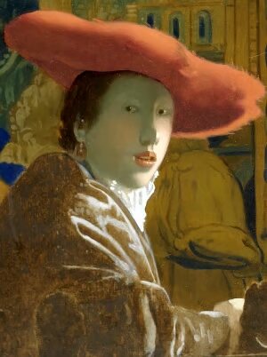Garota com um Chapéu Vermelho, de Johannes Vermeer
