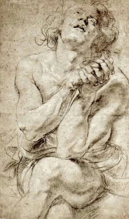 Estudo para Daniel na Cova dos Leões (1620), de Peter Paul Rubens
